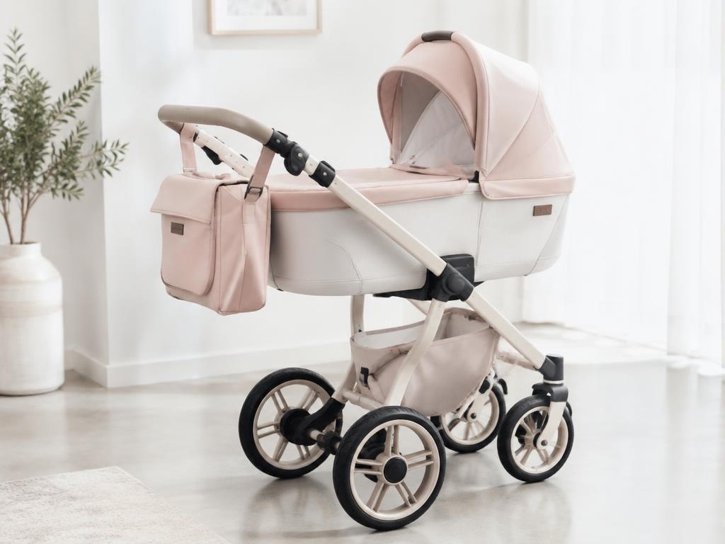 Freshly cleaned baby stroller