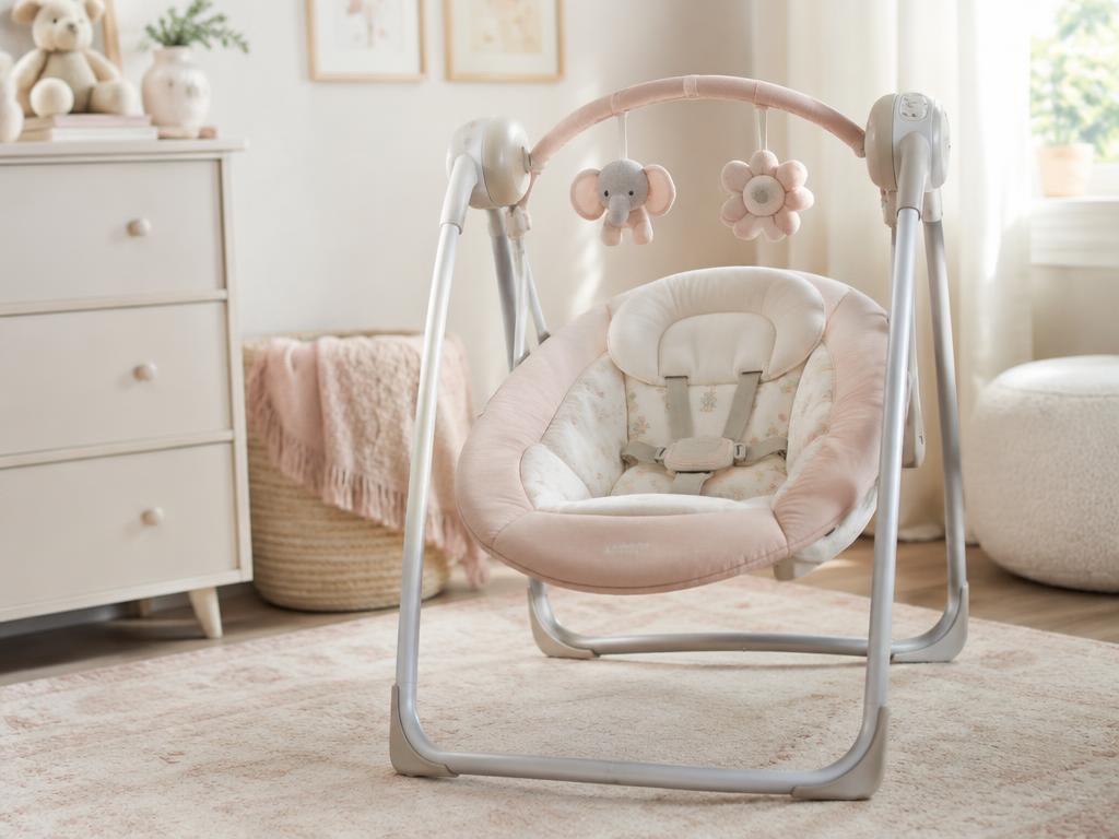 Clean infant swing in a nursery